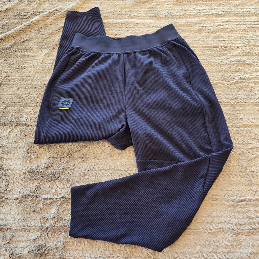 Under Armour Notre Dame Fighting Irish Navy Blue Textured Jogger Pants Womens S